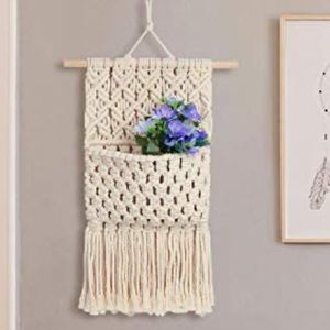 Macrame Wall Bohemian chic Storage Organiz…